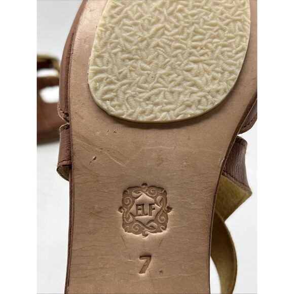 Bali ELF Mangrove Handmade Leather Criss Cross Scalloped Flats size 7 $210 - Picture 11 of 11